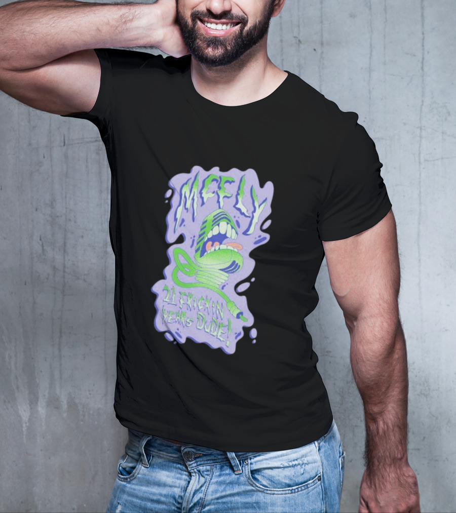 McFly 21 Frickin Years Dude Retro Microphone T-Shirt