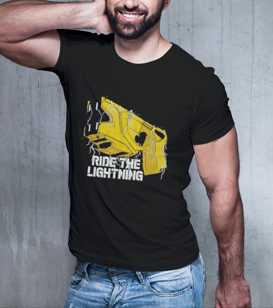 Ride The Lightning CBC Yellow Gun With Electric Bolts T-Shirt