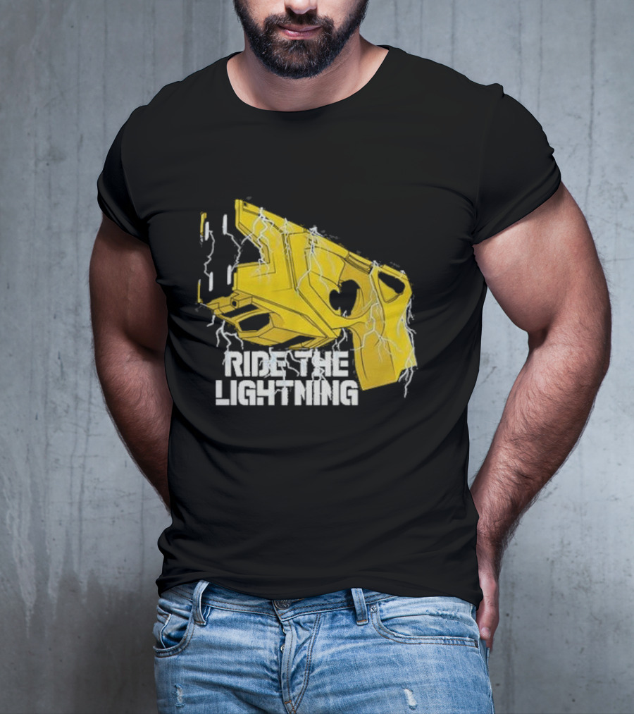 Ride The Lightning CBC Yellow Gun With Electric Bolts T-Shirt