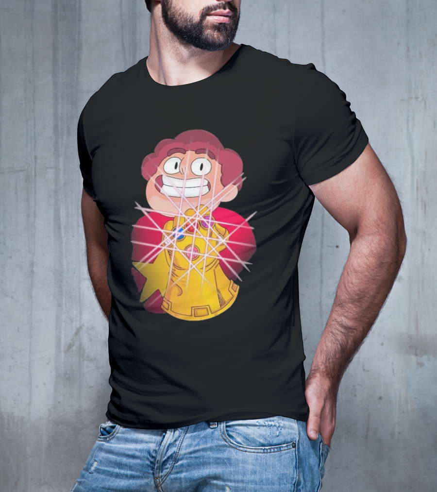 Steven Universe Wearing Infinity Gauntlet With Gems T-Shirt