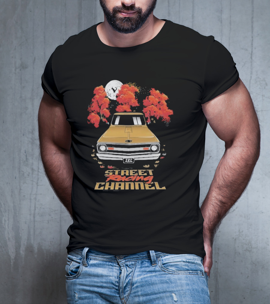 Street Racing Channel Fall Classic Car Autumn Moon T-Shirt