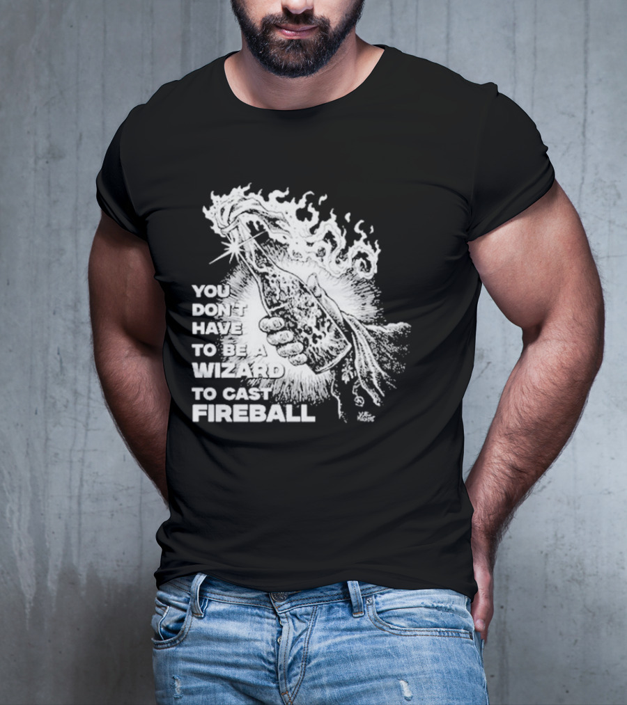 You Don't Have To Be A Wizard To Cast Fireball Diablo Macabre Flame Bottle T-Shirt