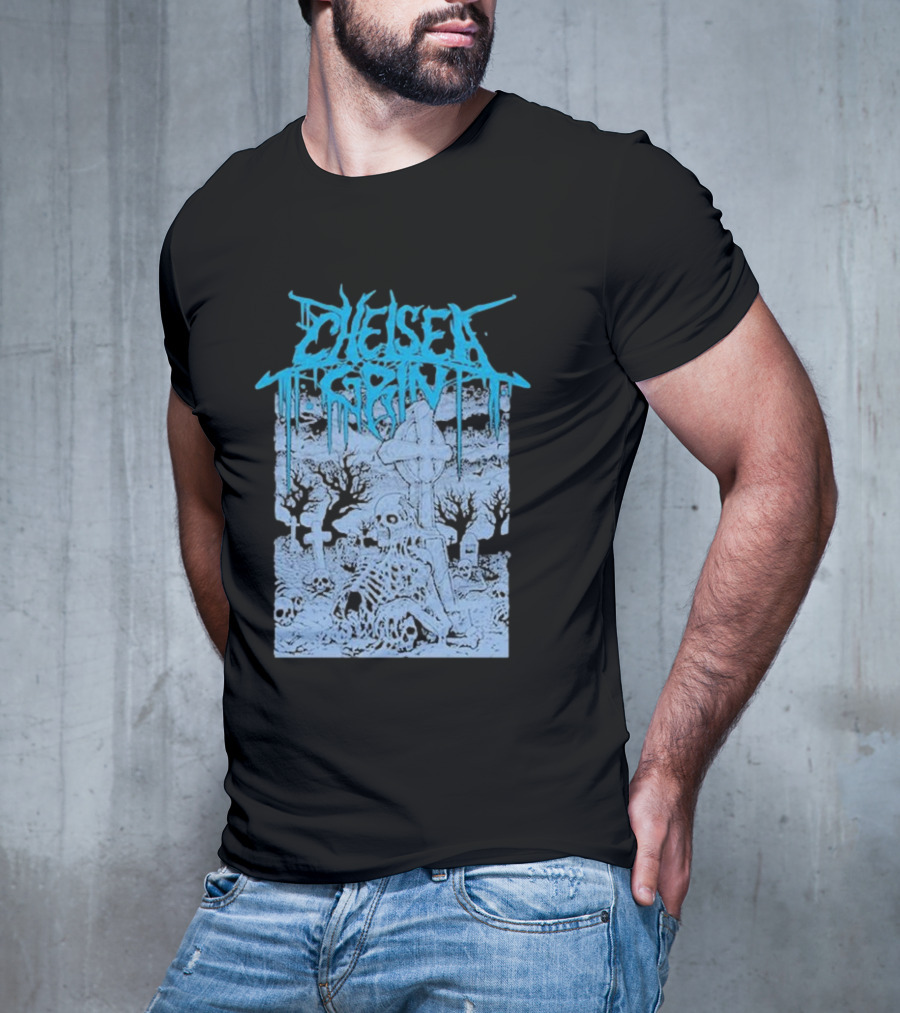 Chelsea Grin Skeleton Cemetery Scene T-Shirt