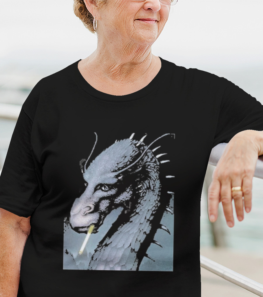 Eragon Dragon Smoking Cigarette Christopher Paolini T-Shirt