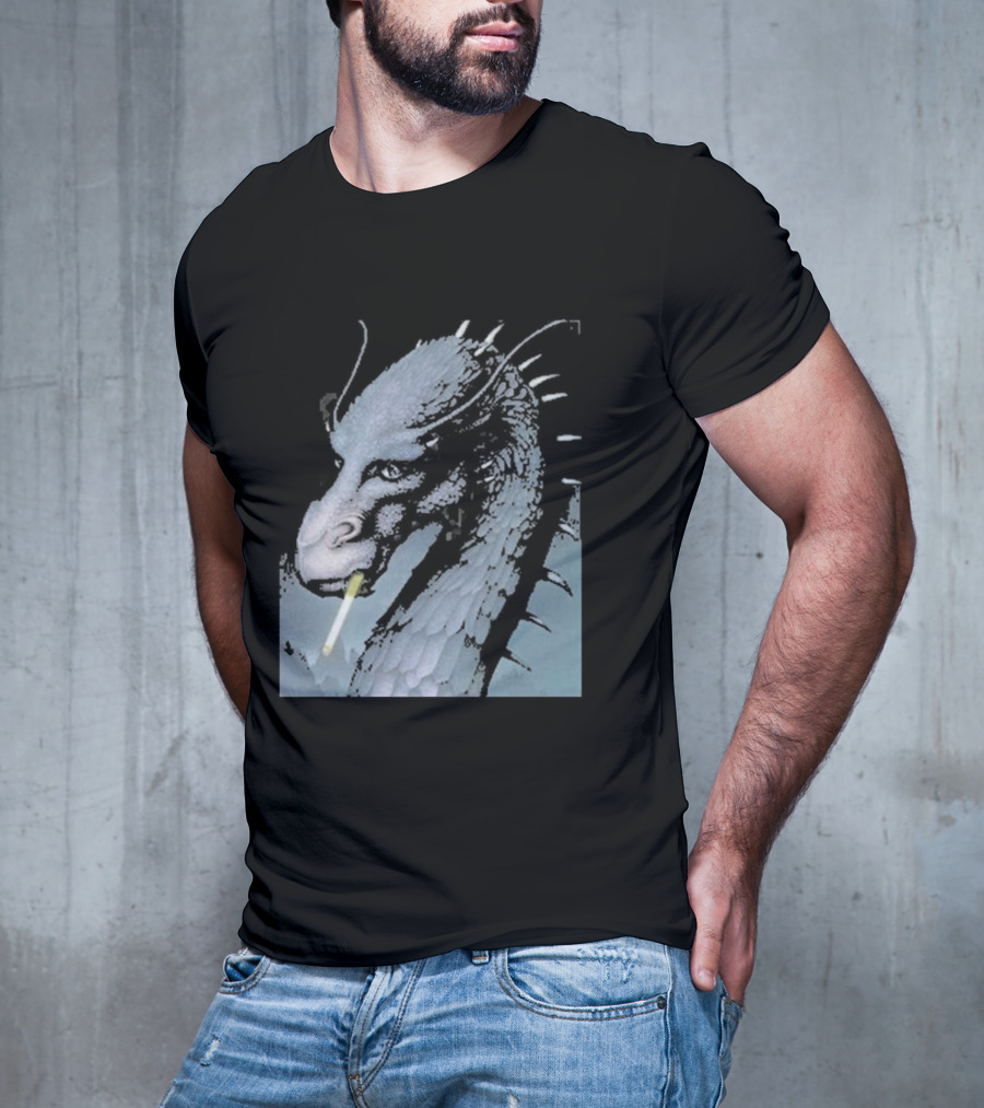 Eragon Dragon Smoking Cigarette Christopher Paolini T-Shirt