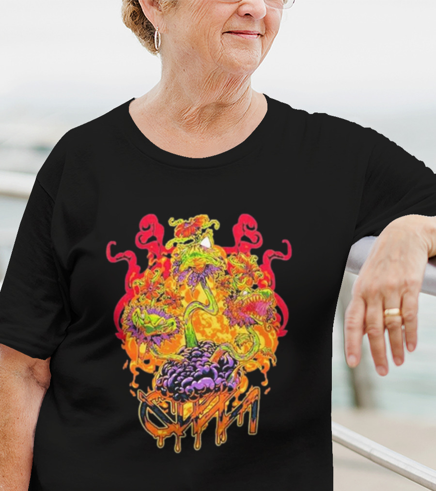 Ganja White Night Wobbleween 3 Psychedelic Monster Heads T-Shirt