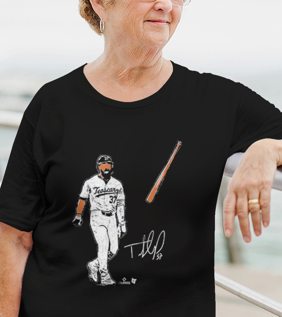 Teoscar Hernandez 37 Baseball Bat Flip Signature Players T-Shirt