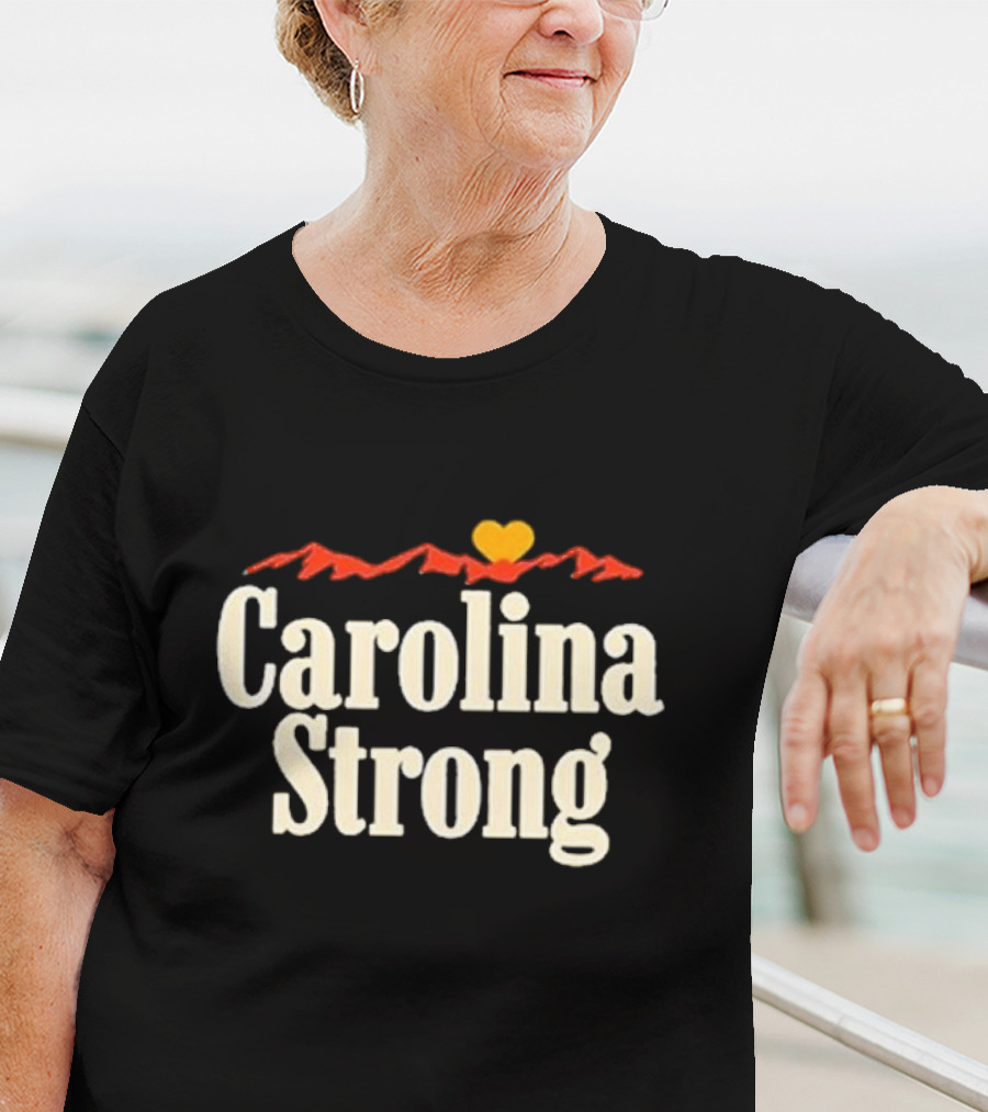 Carolina Strong Heart Mountains Hurricane Season North Carolina T-Shirt