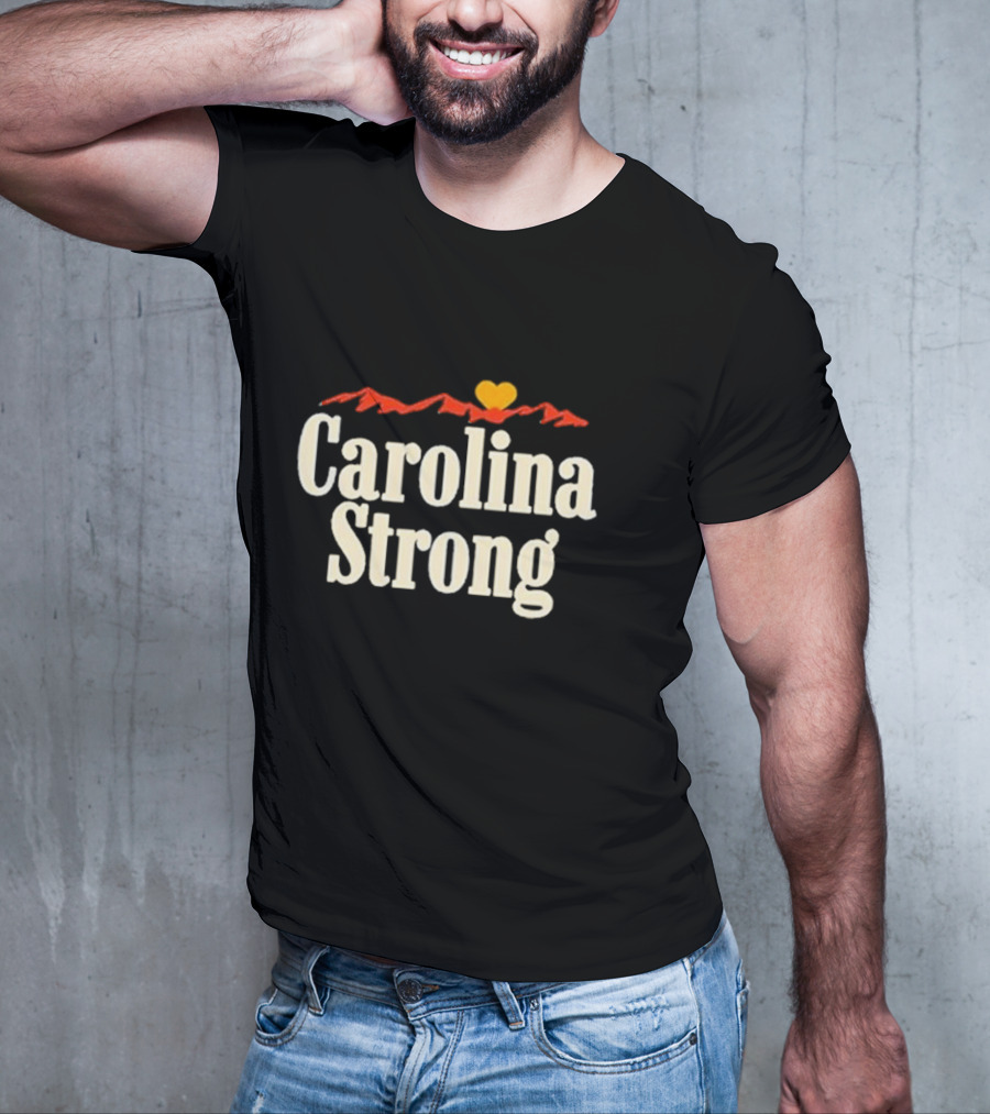 Carolina Strong Heart Mountains Hurricane Season North Carolina T-Shirt