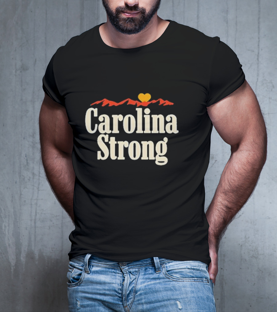 Carolina Strong Heart Mountains Hurricane Season North Carolina T-Shirt