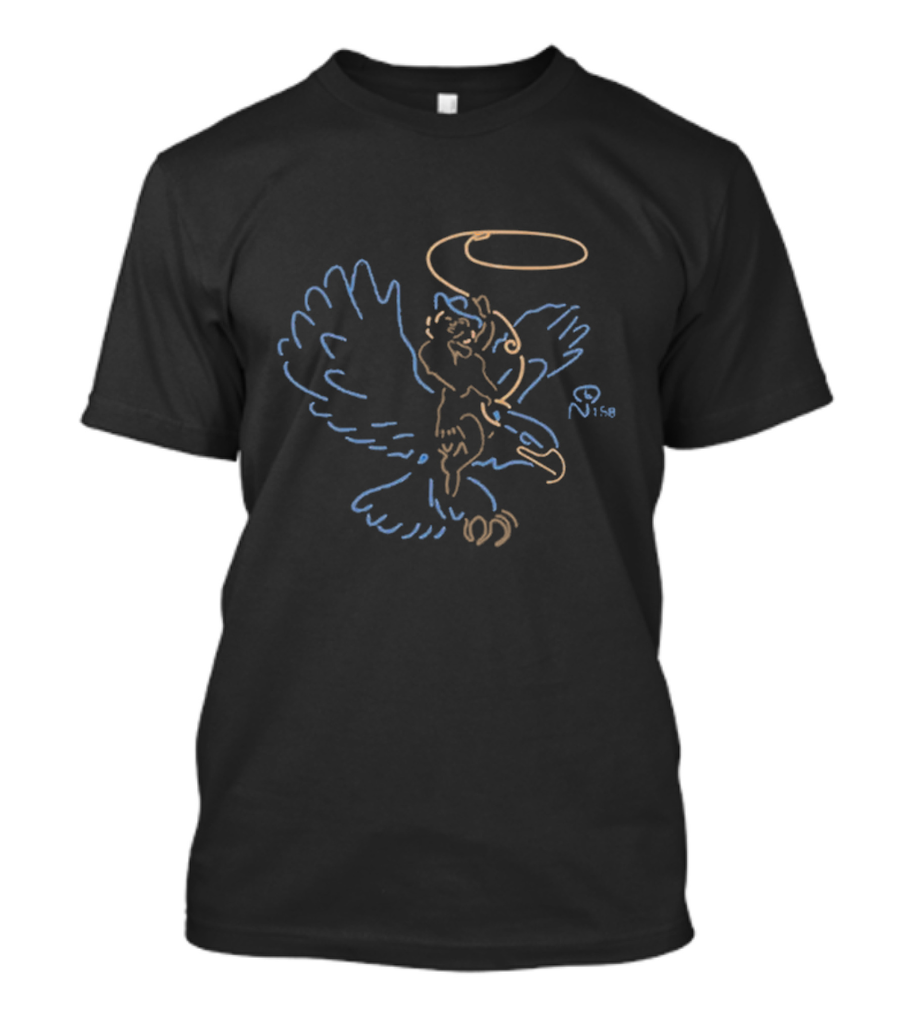 Wayfaring Strangers Rodeo Bear Lasso Flying Eagle T-Shirt