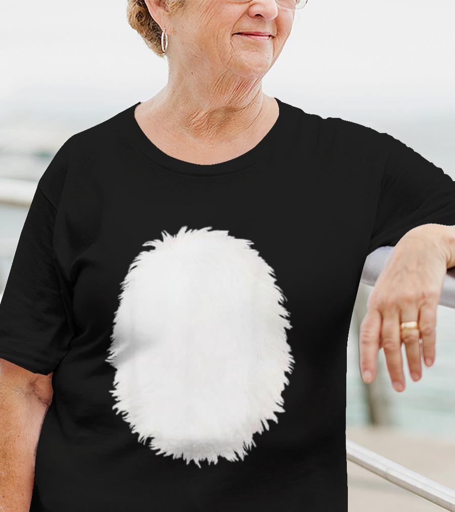 White Furry Belly DIY Costume Cosplay Animal Theme Panda Bear Cat Skunk Deer T-Shirt