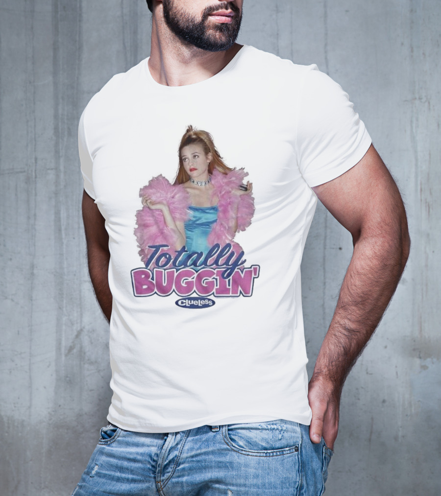Clueless Totally Buggin' Pink Feather Boa Iconic Look T-Shirt