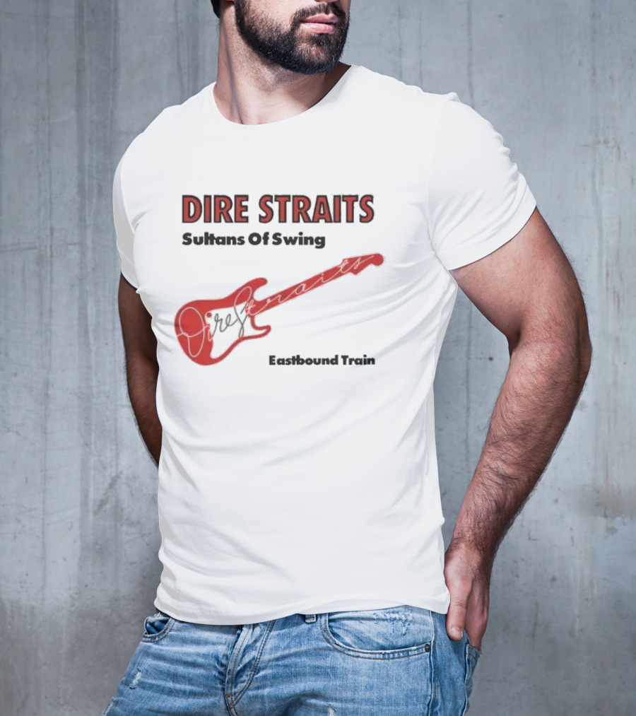 DIRE STRAITS Sultans Of Swing Eastbound Train Vintage Guitar T-Shirt