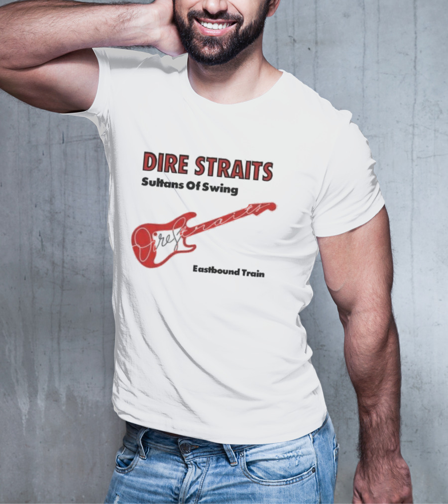 DIRE STRAITS Sultans Of Swing Eastbound Train Vintage Guitar T-Shirt