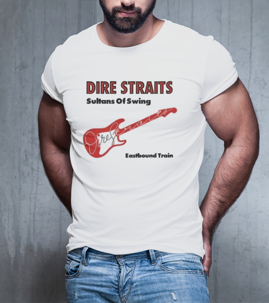 DIRE STRAITS Sultans Of Swing Eastbound Train Vintage Guitar T-Shirt
