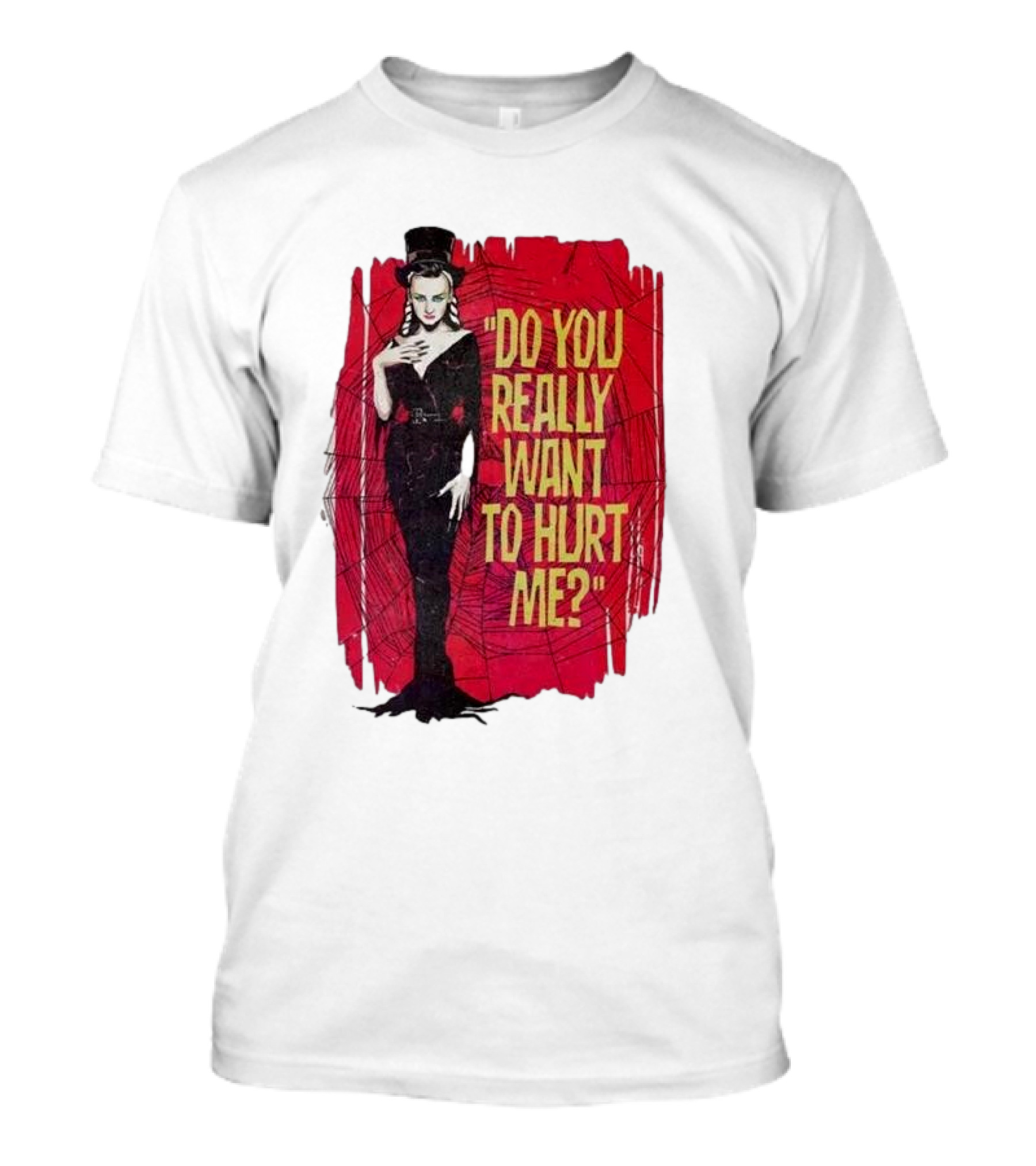 Do You Really Want To Hurt Me Red Background Goth T-Shirt