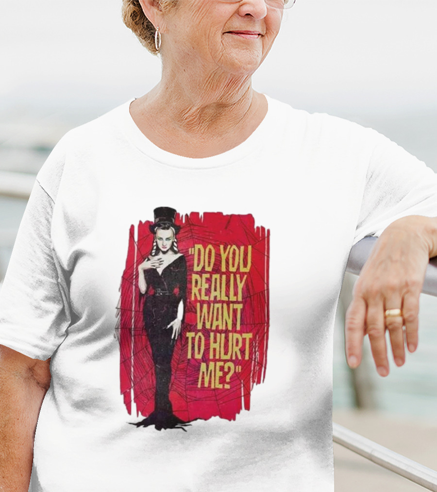 Do You Really Want To Hurt Me Red Background Goth T-Shirt