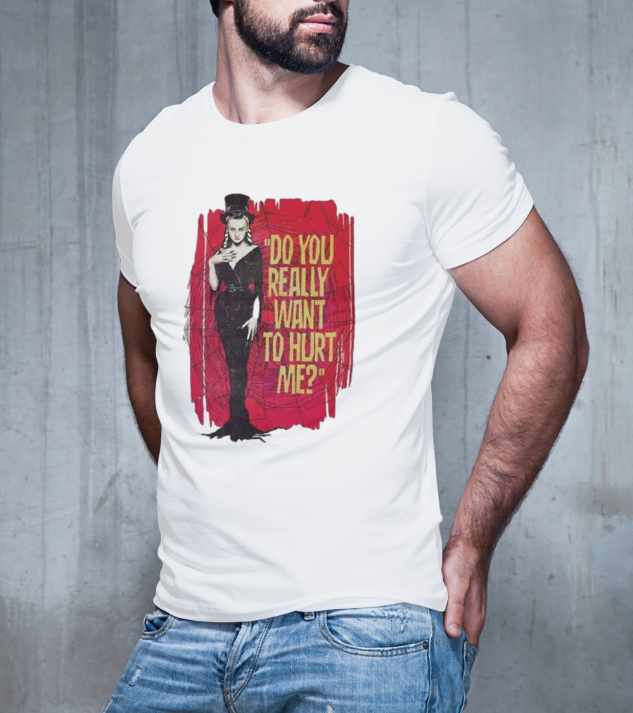Do You Really Want To Hurt Me Red Background Goth T-Shirt