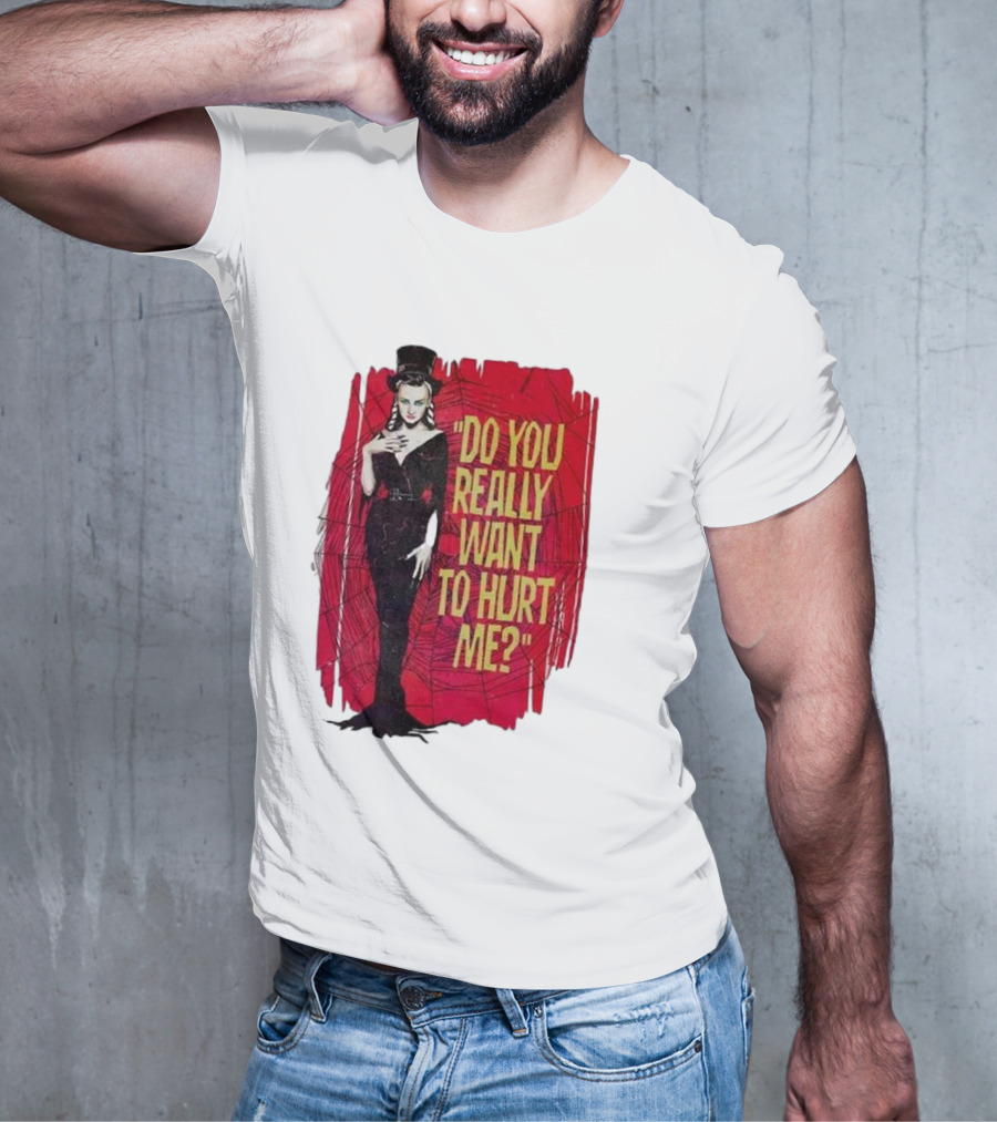 Do You Really Want To Hurt Me Red Background Goth T-Shirt
