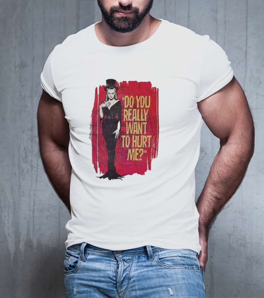 Do You Really Want To Hurt Me Red Background Goth T-Shirt