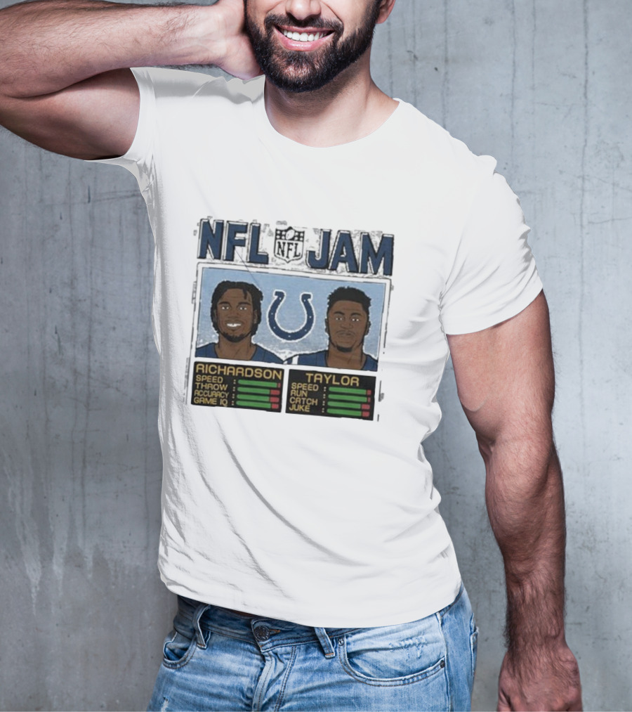 NFL Jam Colts Richardson Taylor Speed Throw Run Catch Juke Game IQ T-Shirt