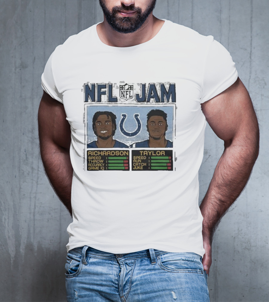 NFL Jam Colts Richardson Taylor Speed Throw Run Catch Juke Game IQ T-Shirt