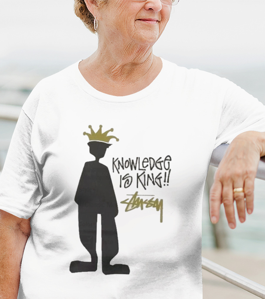 Stussy Knowledge Is King Silhouette With Crown T-Shirt