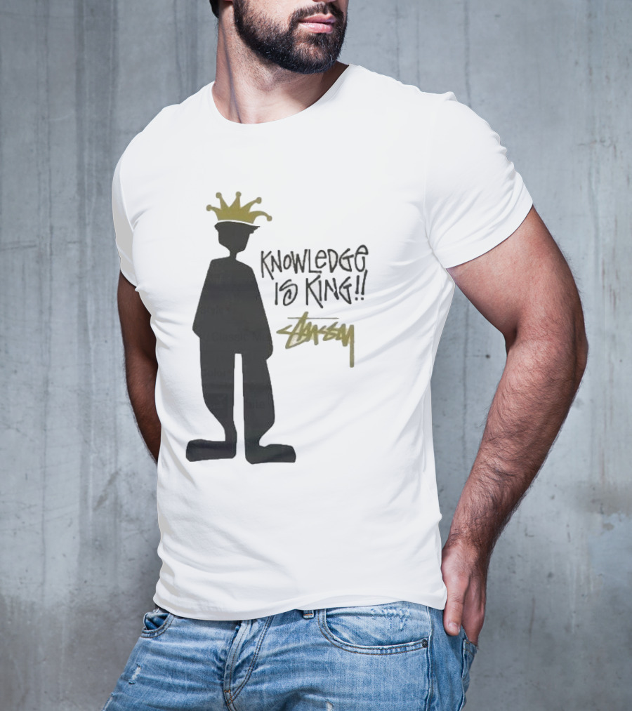 Stussy Knowledge Is King Silhouette With Crown T-Shirt