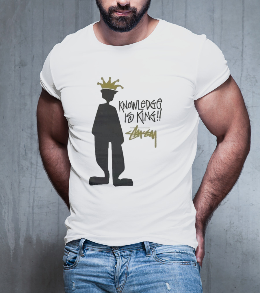 Stussy Knowledge Is King Silhouette With Crown T-Shirt