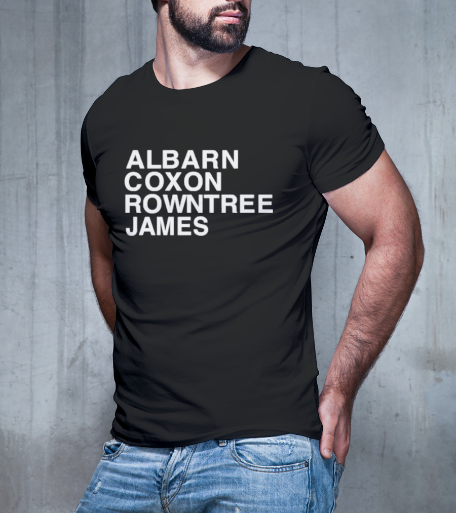 Albarn Coxon Rowntree James Blur Band Members Recognition T-Shirt