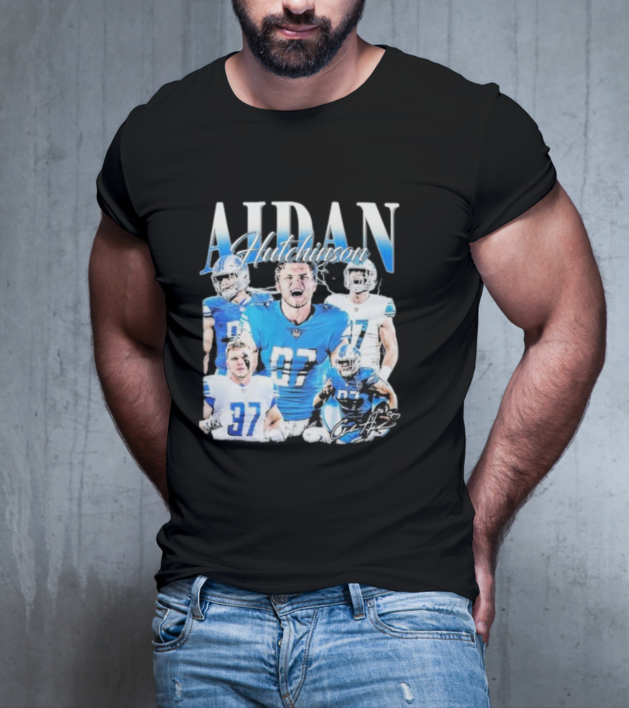 Aidan Hutchinson Detroit Lions 97 Football Star T-Shirt