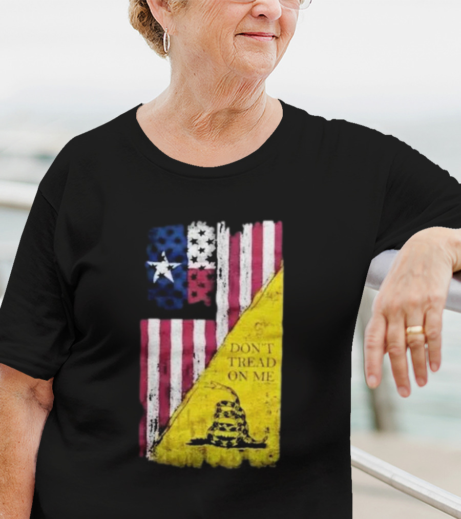 Don’t Tread On Me American Flag Gadsden Snake Vintage T-Shirt