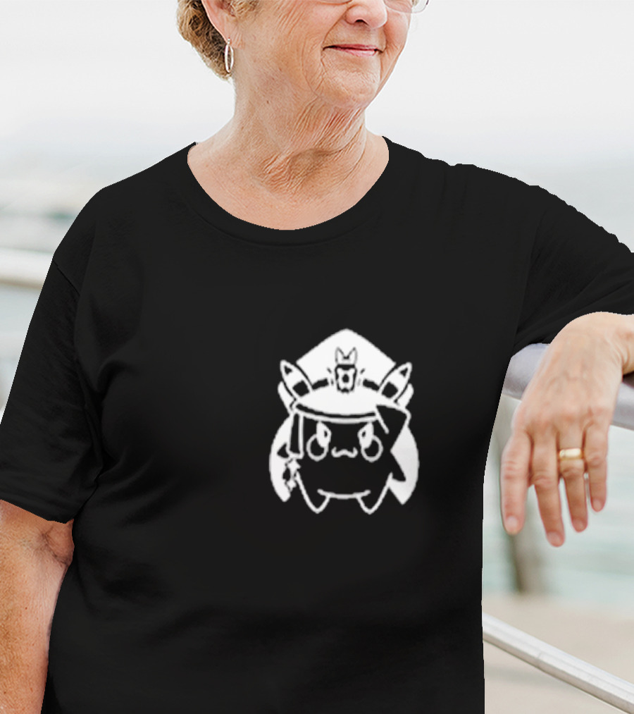 Matara Kan Store Cadet Momo Pikachu Hat Cat Ears Patch T-Shirt
