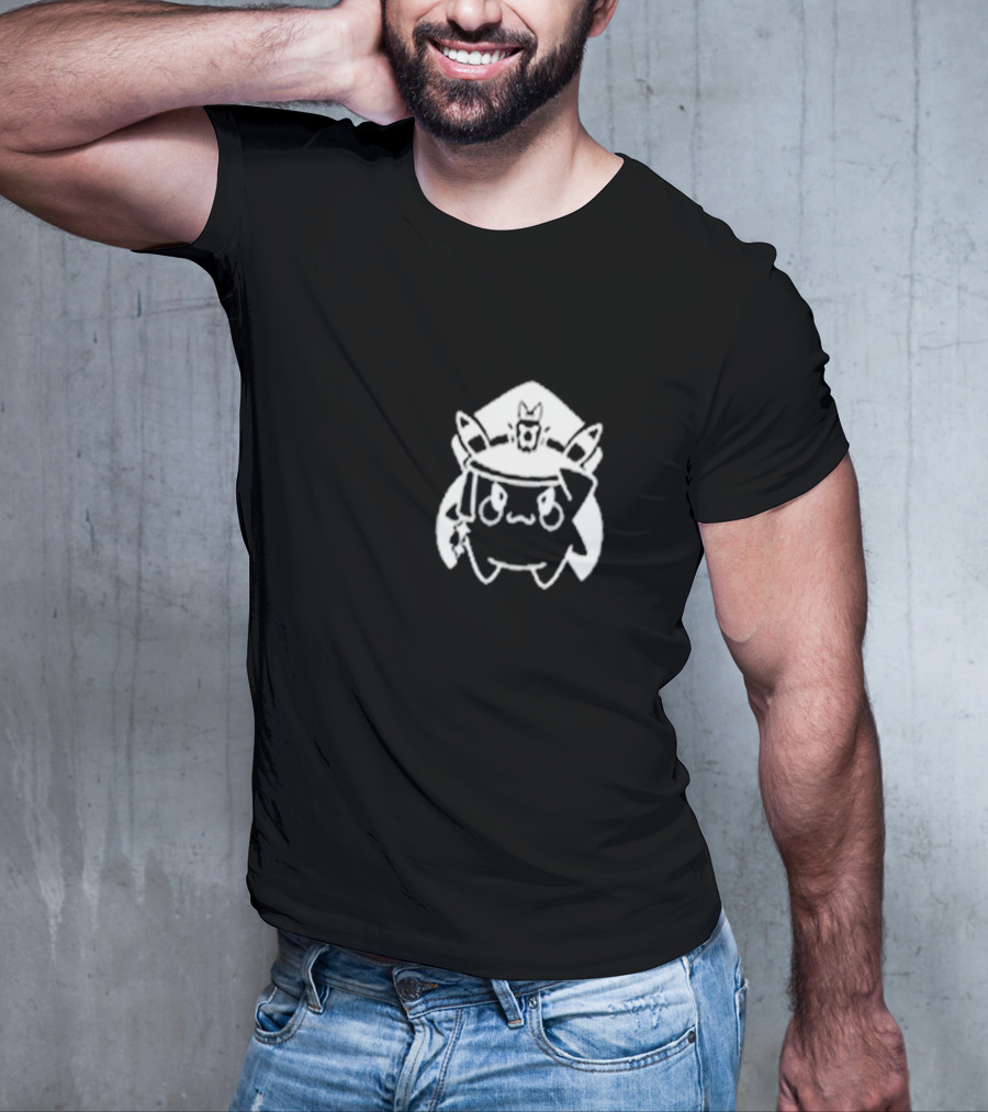 Matara Kan Store Cadet Momo Pikachu Hat Cat Ears Patch T-Shirt