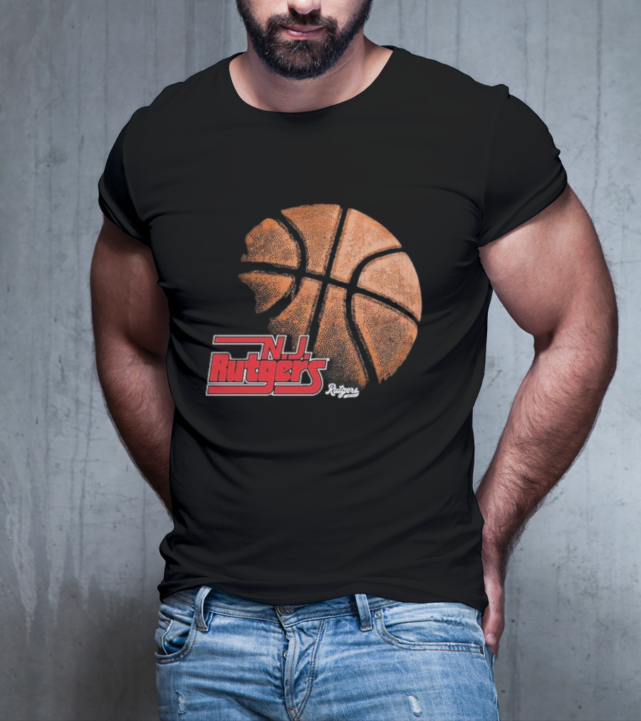 Rutgers Scarlet Knights NJ Basketball Retro T-Shirt