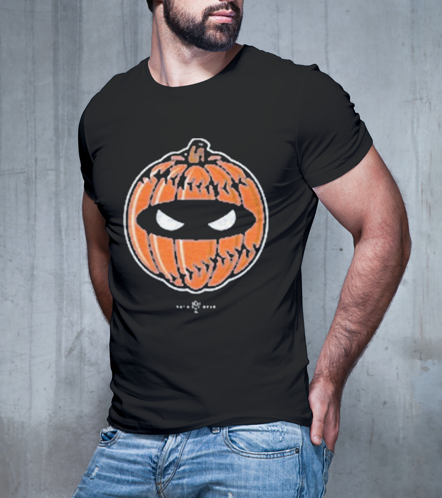 Pitching Ninja Playoff Pumpkin Jack-O'-Lantern Eyes T-Shirt