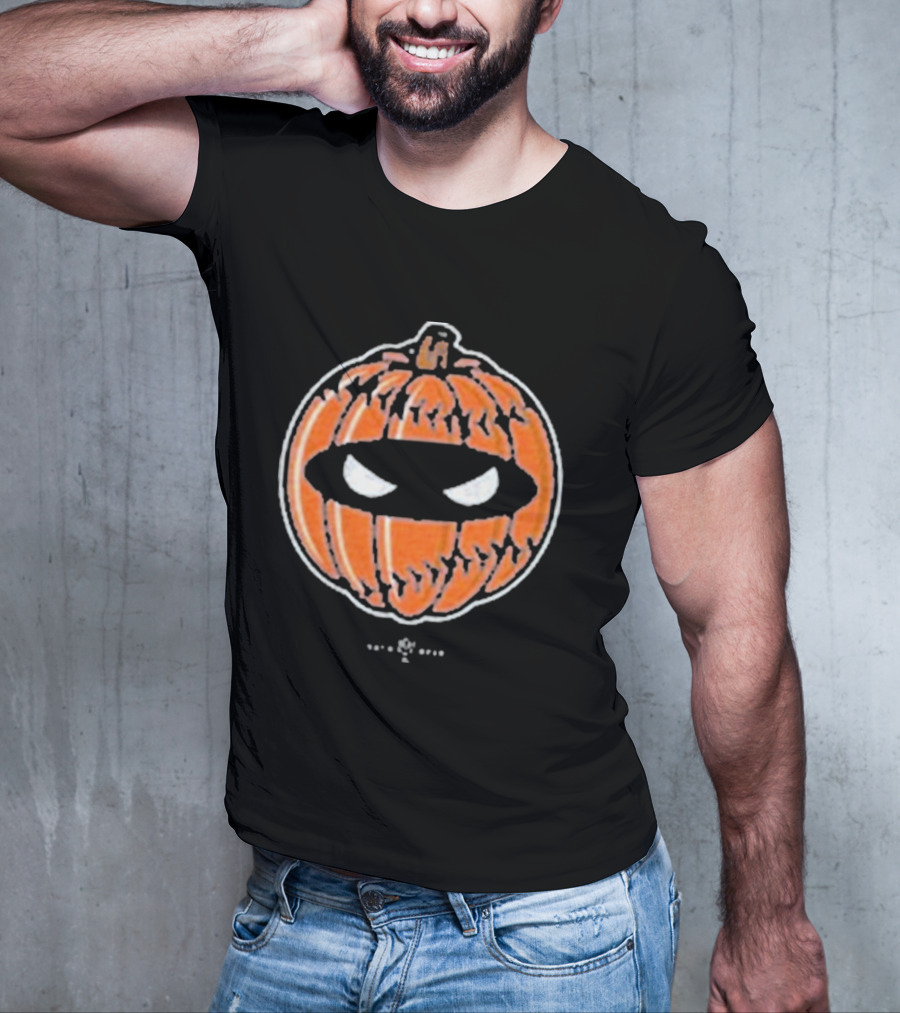 Pitching Ninja Playoff Pumpkin Jack-O'-Lantern Eyes T-Shirt