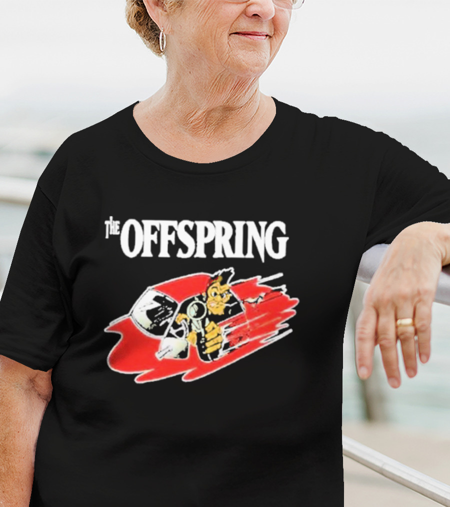 The Offspring Bad Habit Cartoon Skull And Monkey With Racing Helmet T-Shirt