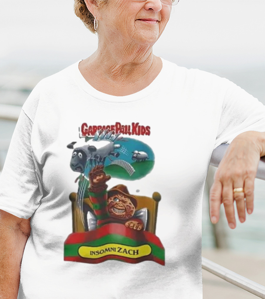 Garbage Pail Kids Insomni Zach Freddy Krueger Sheep Jumping Bed T-Shirt