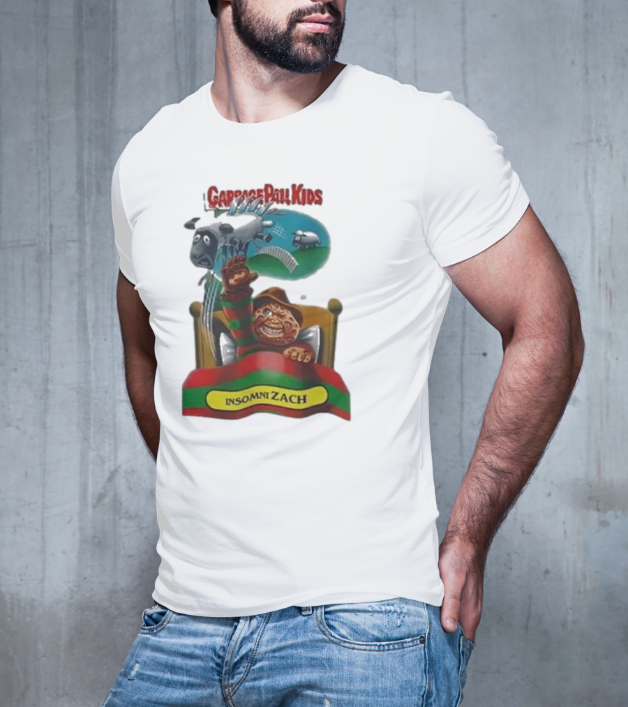 Garbage Pail Kids Insomni Zach Freddy Krueger Sheep Jumping Bed T-Shirt