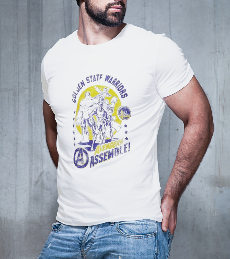 Golden State Warriors Avengers Assemble Marvel Squad T-Shirt