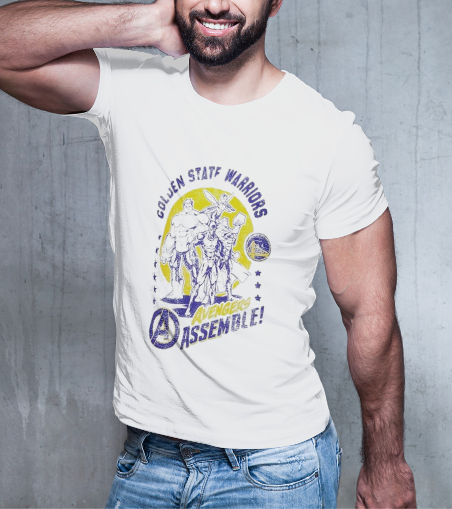 Golden State Warriors Avengers Assemble Marvel Squad T-Shirt