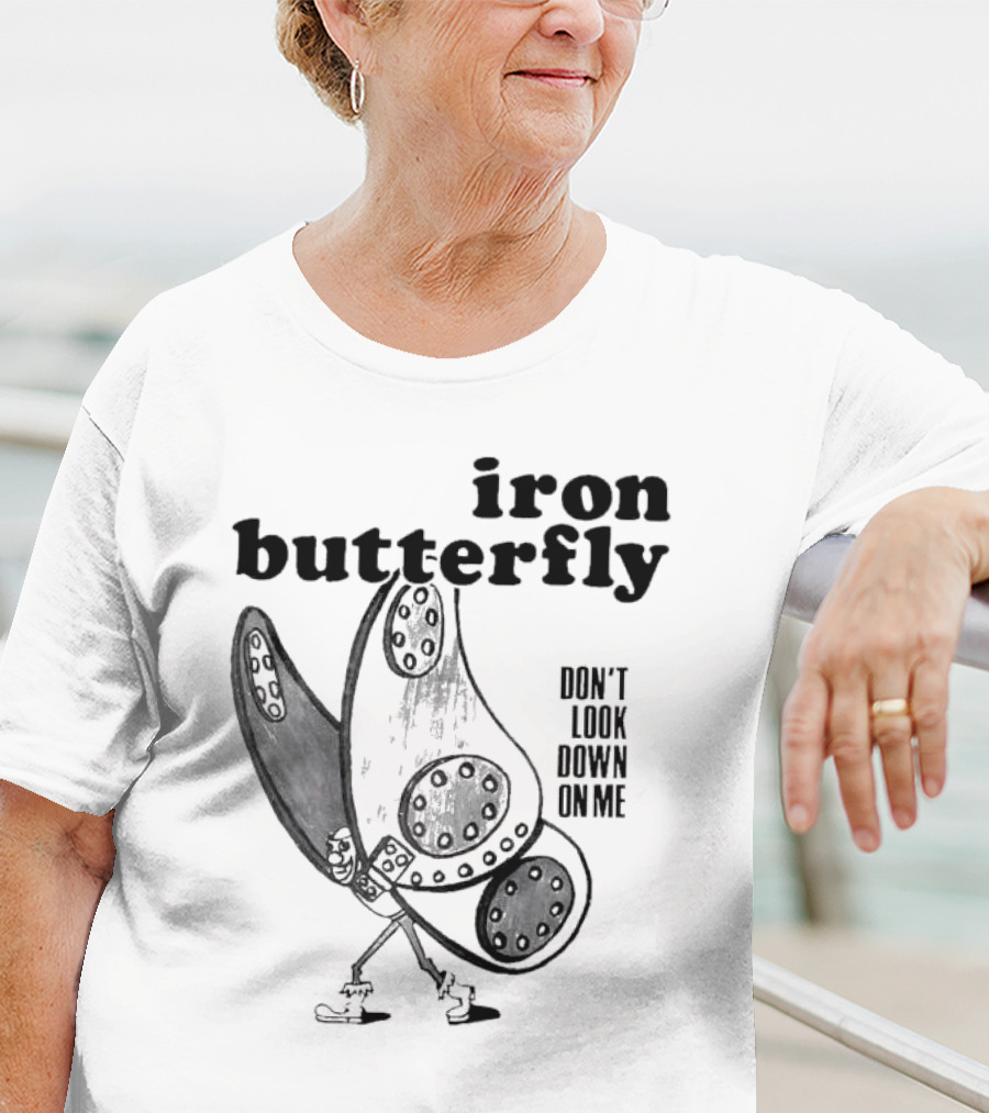 Iron Butterfly Don't Look Down On Me Walking Figure T-Shirt