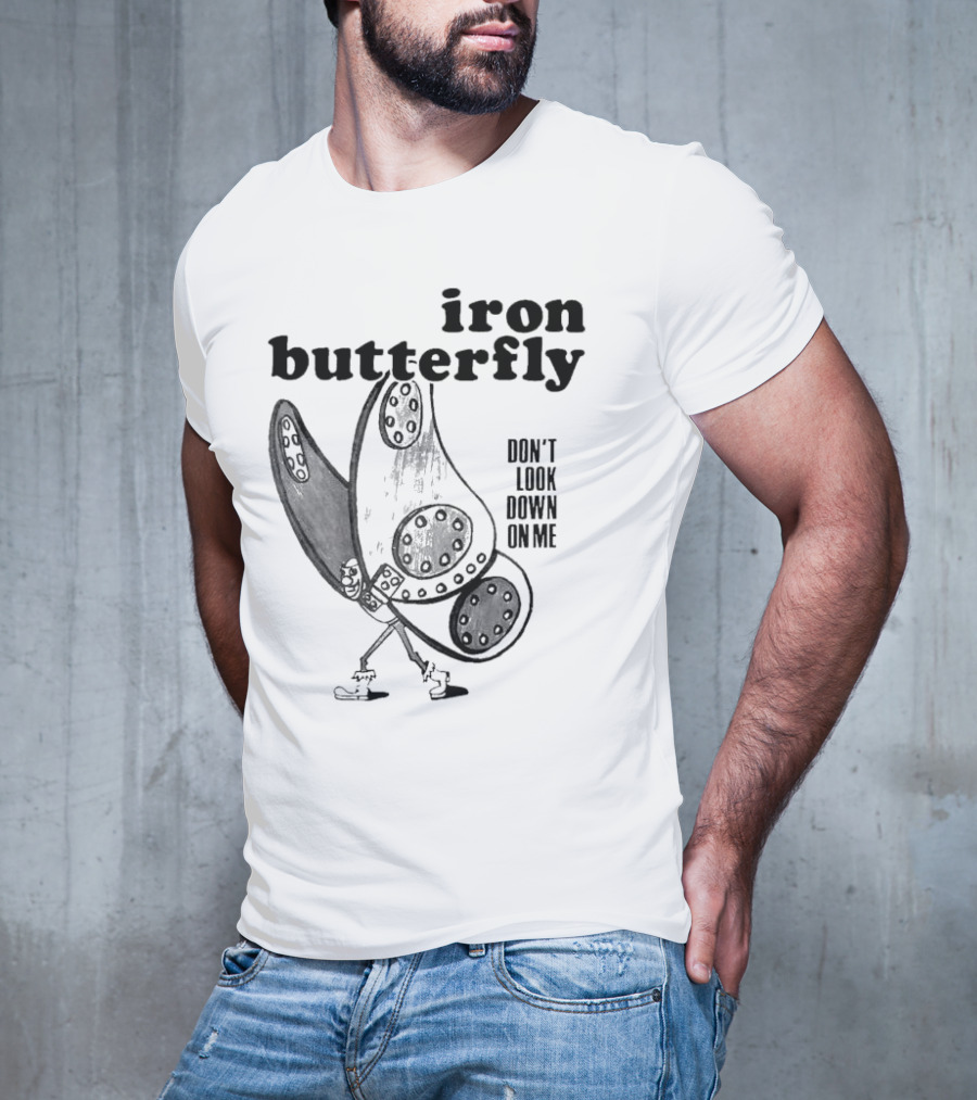 Iron Butterfly Don't Look Down On Me Walking Figure T-Shirt