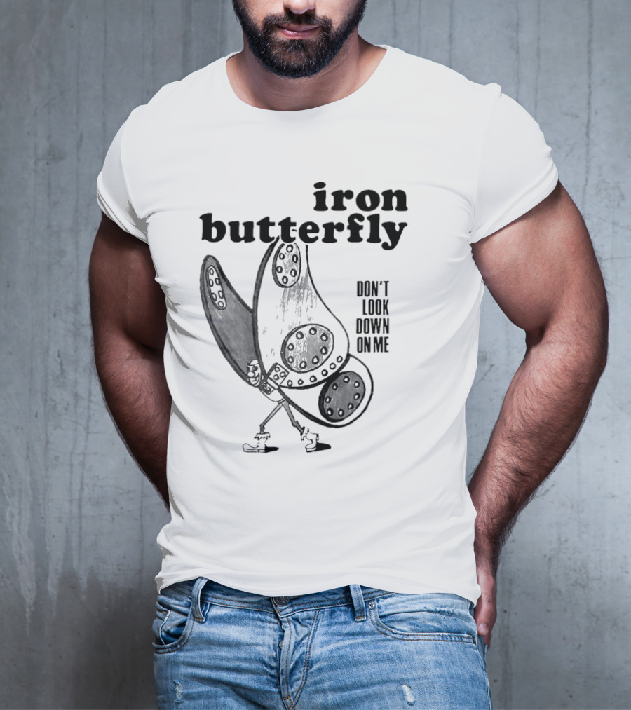 Iron Butterfly Don't Look Down On Me Walking Figure T-Shirt
