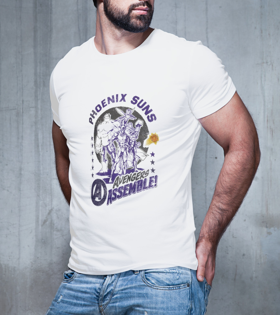 Phoenix Suns Avengers Assemble Marvel Collaboration Youth NBA T-Shirt