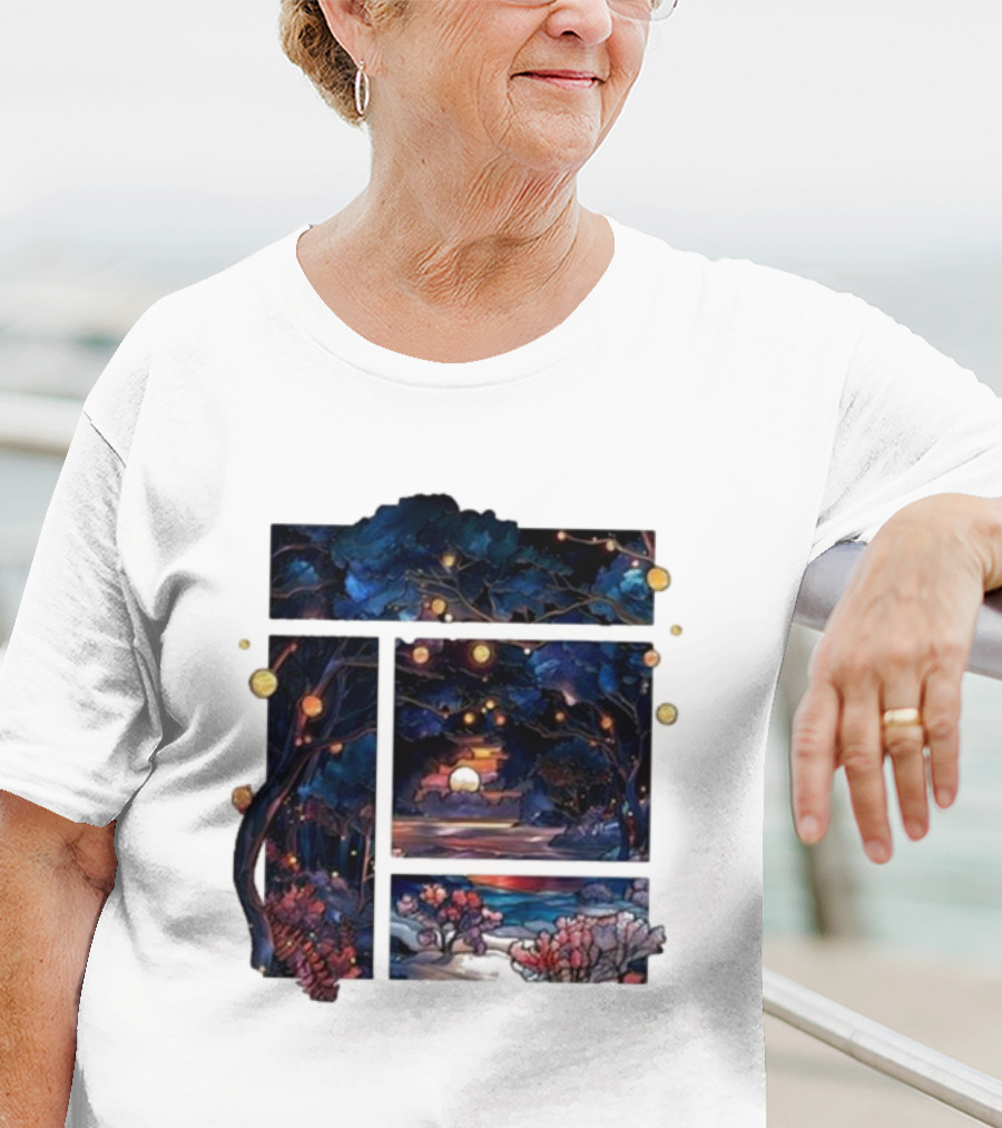 Zedd Automatic Yes Enchanted Forest Sunset Night Sky T-Shirt