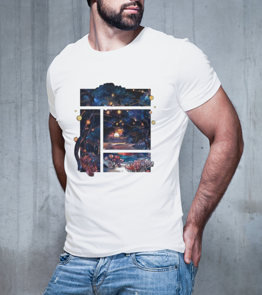 Zedd Automatic Yes Enchanted Forest Sunset Night Sky T-Shirt