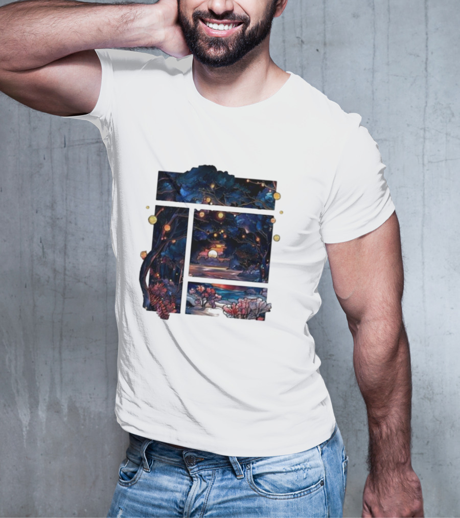 Zedd Automatic Yes Enchanted Forest Sunset Night Sky T-Shirt